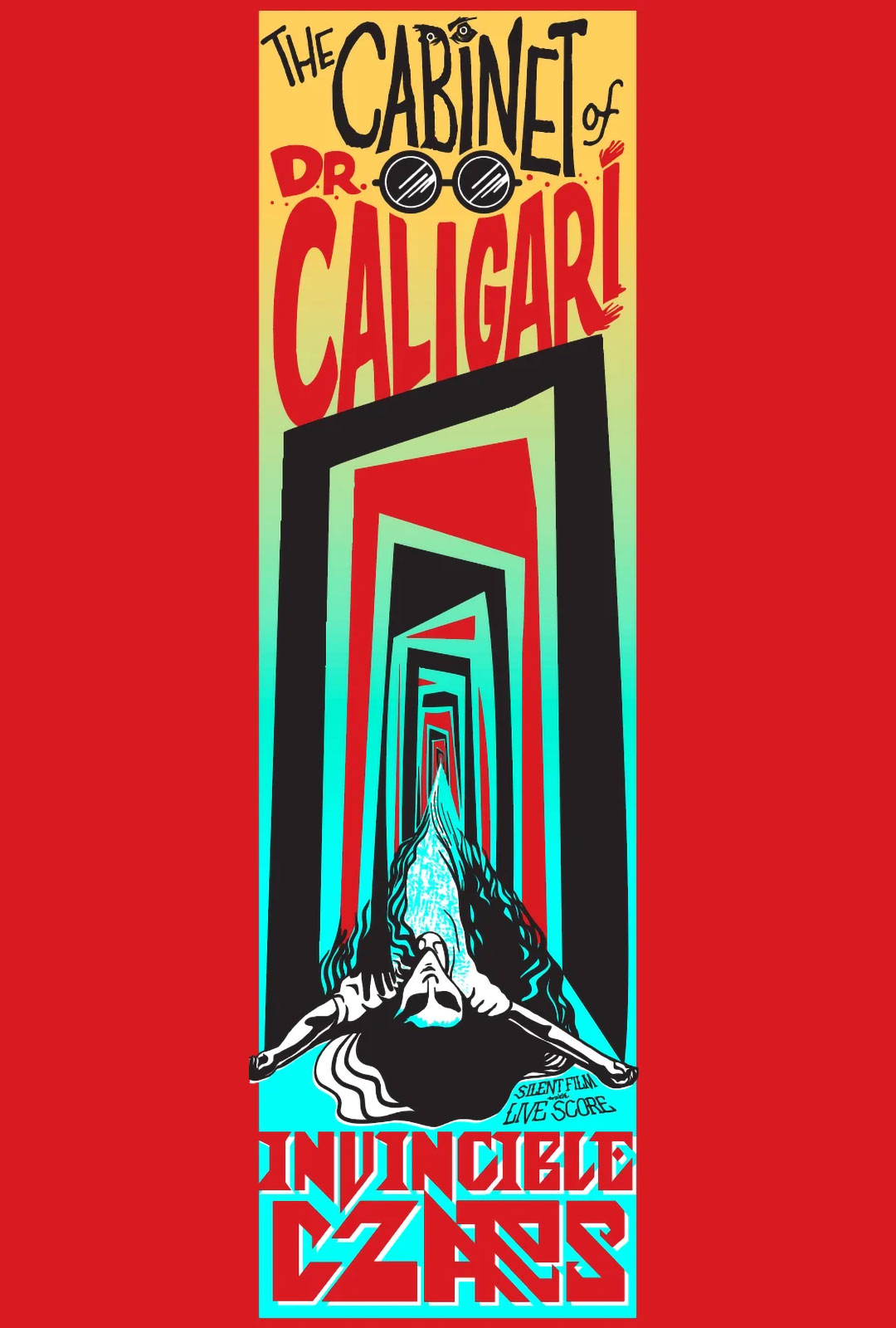 The Cabinet of Dr Caligari with the Invincible Czars at the Fleur Cinema & Cafe in Des Moines, IA